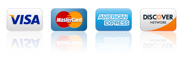 We accept all major credit cards.